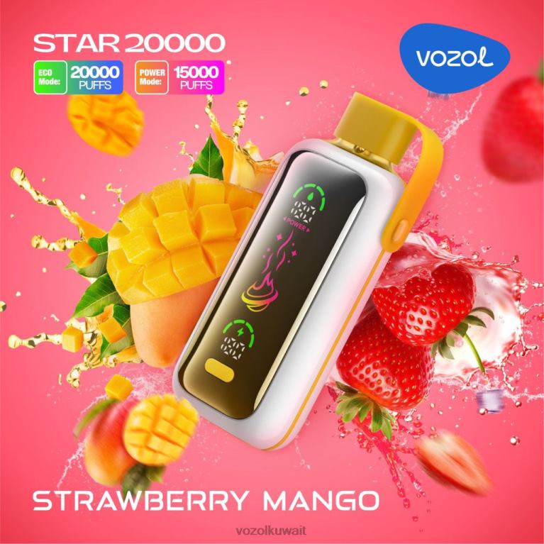 VOZOL STAR 20000 FLH0X1 مانجو الفراولة Vozol فيب