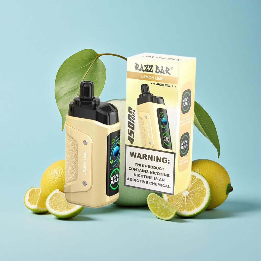 Razz Bar 45000 Puffs ليمون لايم مع ملف شبكي 1.0 أوم