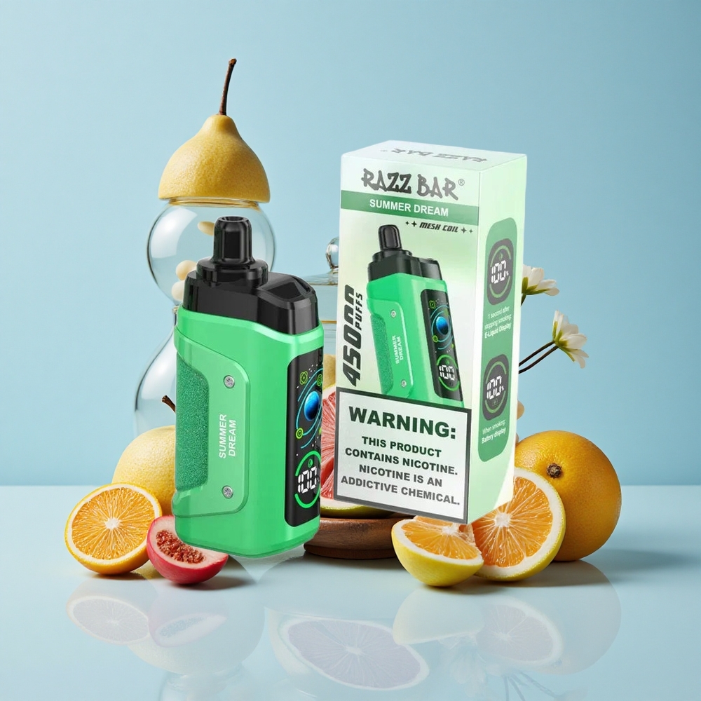 Razz Bar 45000 Puffs حلم صيفي سيجارة إلكترونية للاستخدام مرة واحدة مع 20 مجم/مل من النيكوتين