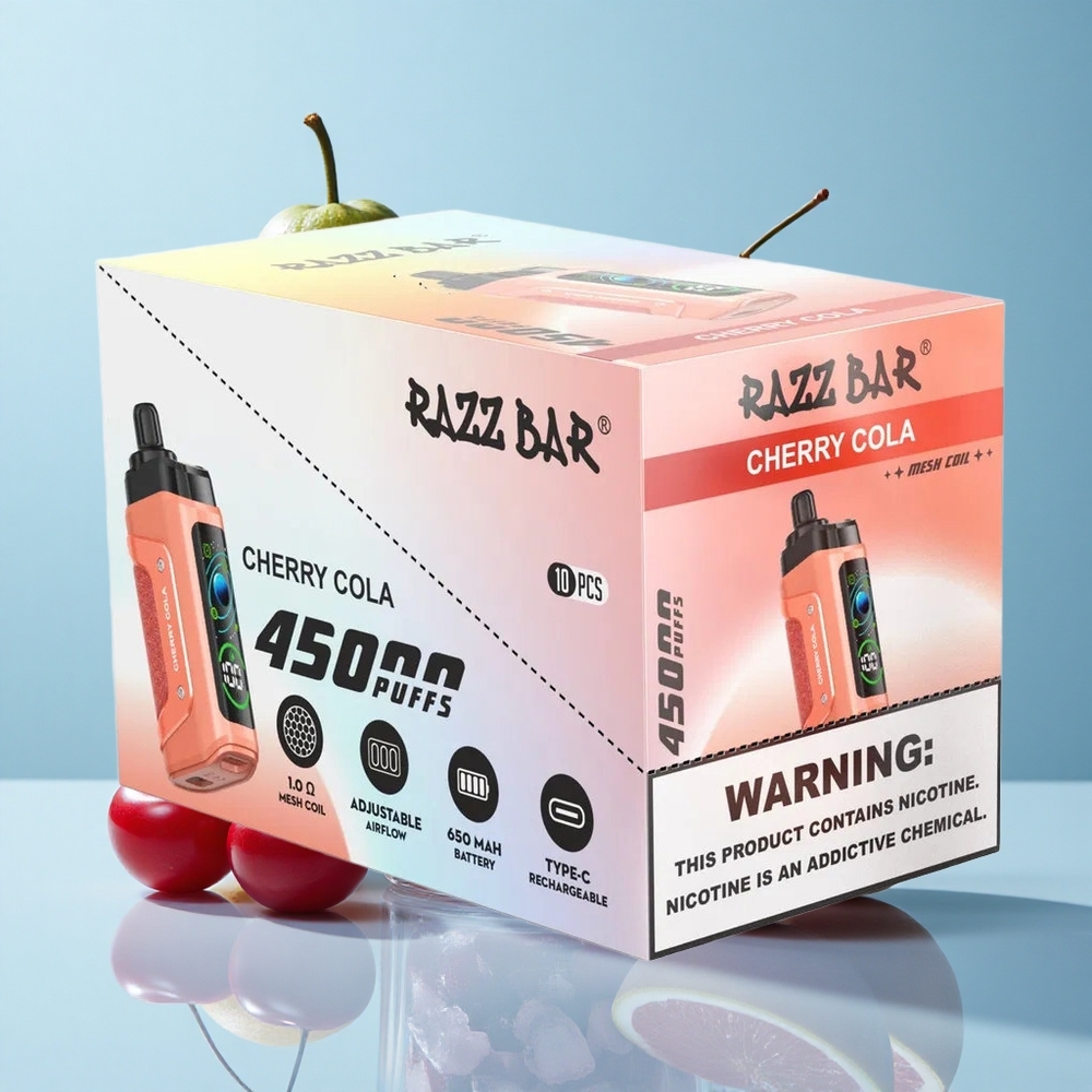 Razz Bar 45000 Puffs كرز كولا تدفق هواء قابل للتعديل