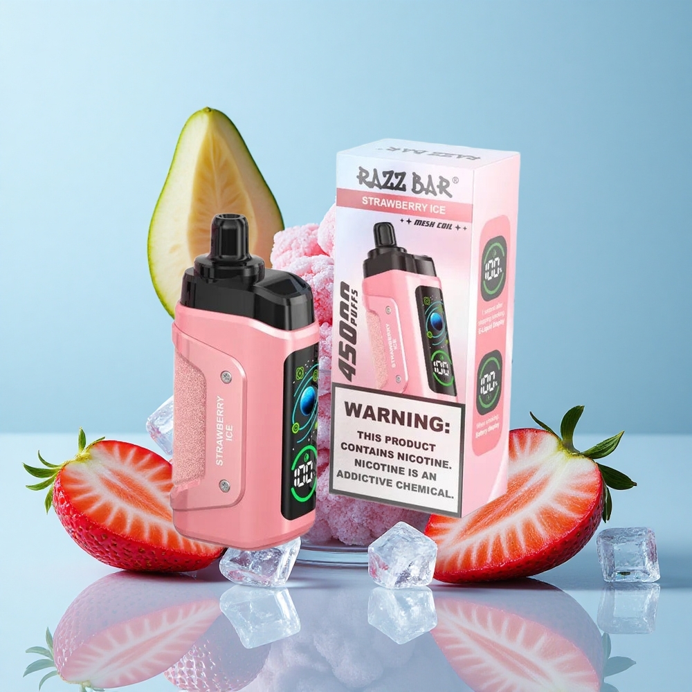 Razz Bar 45000 Puffs فراولة آيس قابل للتعديل تدفق الهواء