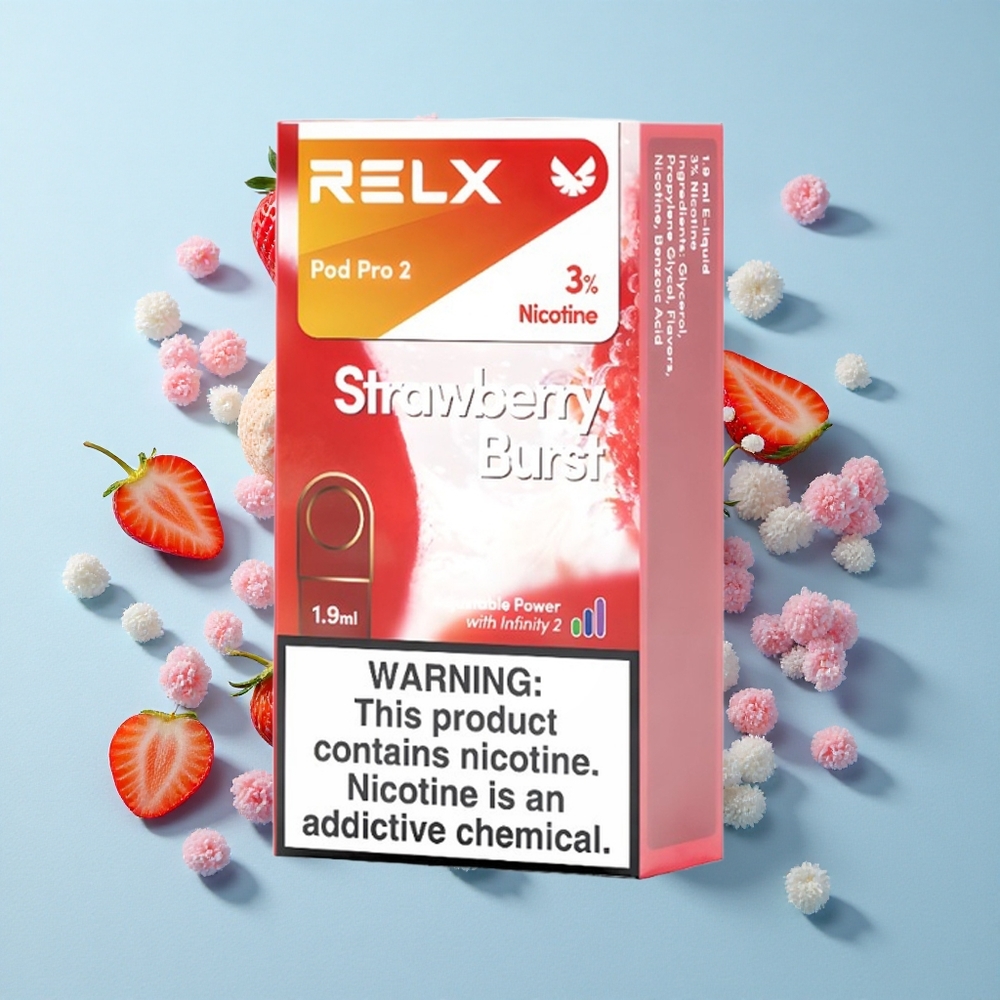 RELX Pod Pro 2 600 Puffs فراولة انفجار سعة البخار: 1.9 مل