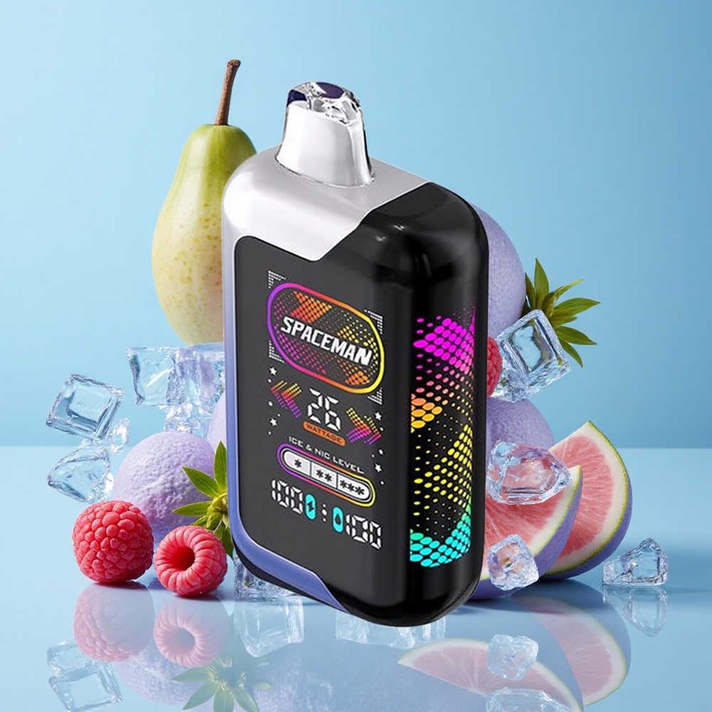 SMOK SPACEMAN SP40000 40000 نكهة التوت الأزرق الجليدي بشاشة LED بحجم 2.28 بوصة